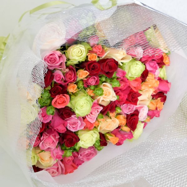 画像7: 100本のバラ花束 (7)